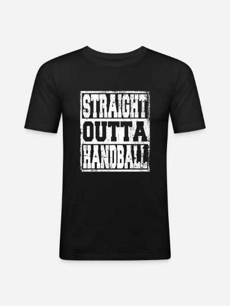 Handball saying funny - Men's Slim Fit T-Shirt - black