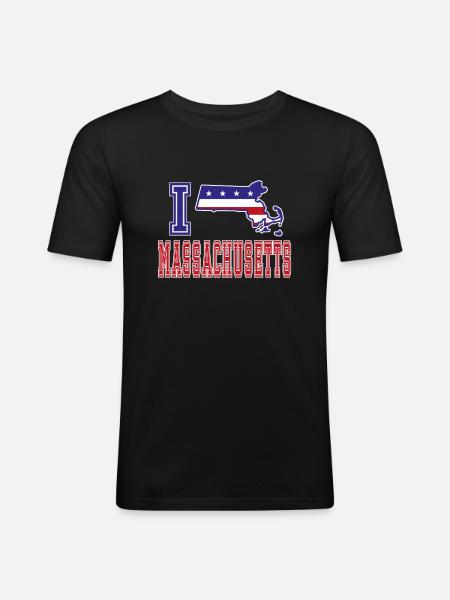 Massachusetts USA J’adore Albama - T-shirt près du corps Homme - noir