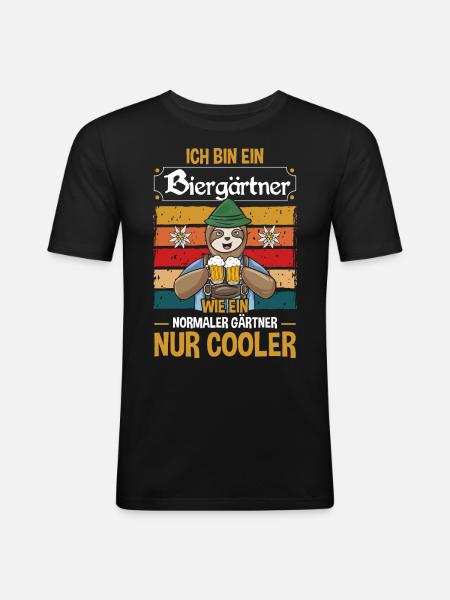 I'm a beer gardener - Men's Slim Fit T-Shirt - black