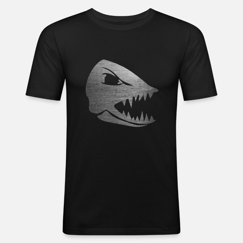 Fischkopf - Männer Slim Fit T-Shirt - Schwarz