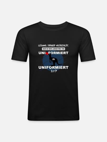 Känguru - Lustige Sprüche - Männer Slim Fit T-Shirt - Schwarz