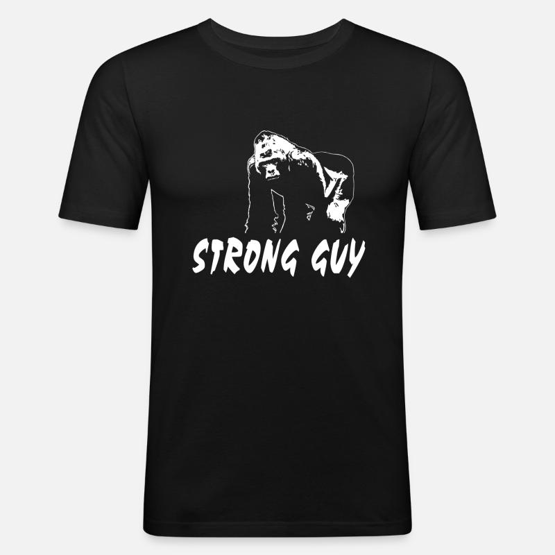 Gorilla - Affe - Männer Slim Fit T-Shirt - Schwarz