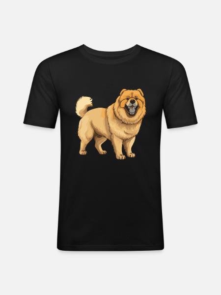 Chow Chow Dog - Men's Slim Fit T-Shirt - black