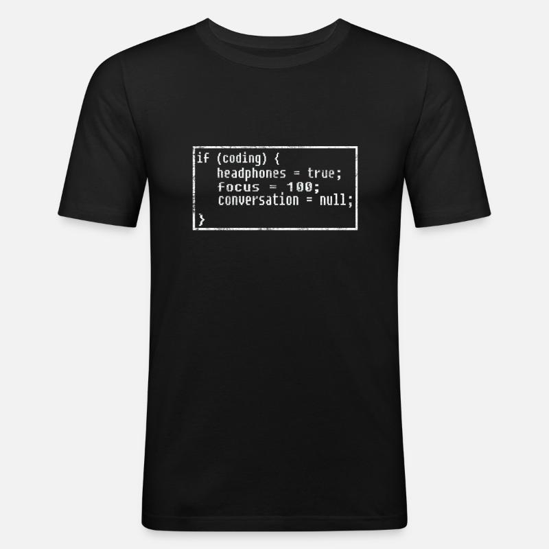 Programmierer Coding - Männer Slim Fit T-Shirt - Schwarz