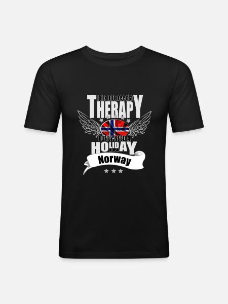 no therapy Norway - Men's Slim Fit T-Shirt - black