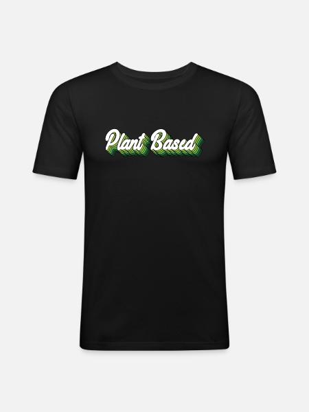 Plant Based - Men's Slim Fit T-Shirt - black