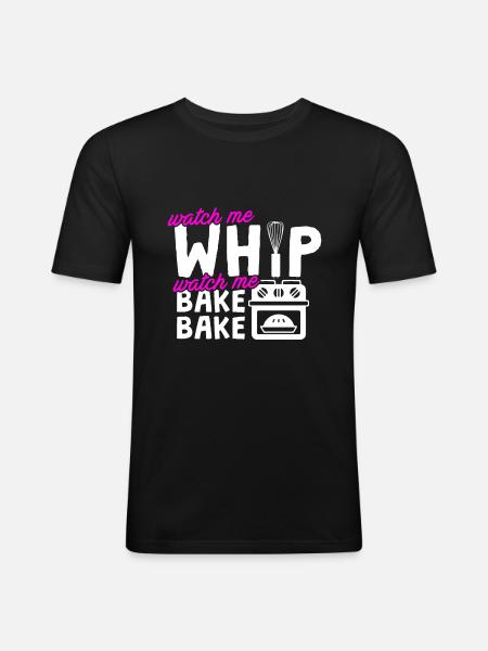 Baker Watch Me Bake - Men's Slim Fit T-Shirt - black