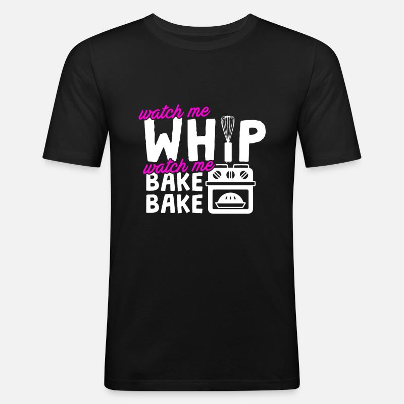 Baker Watch Me Bake - Men's Slim Fit T-Shirt - black