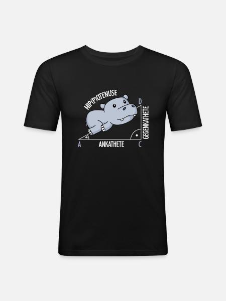 Mathematics Hippotenuse fun math - Men's Slim Fit T-Shirt - black