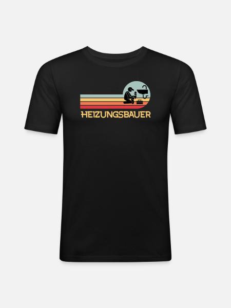 Heizungsbauer Klempner Spengler - Männer Slim Fit T-Shirt - Schwarz