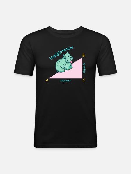 Math teacher mathematician Hippotenuse - Men's Slim Fit T-Shirt - black