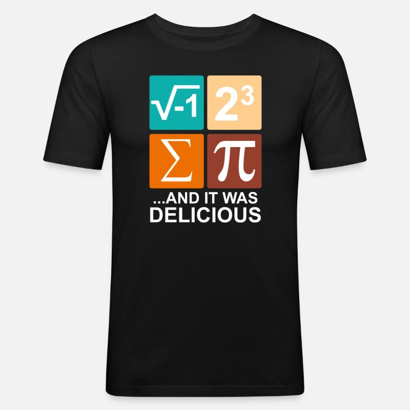 I ate some pie - Männer Slim Fit T-Shirt - Schwarz
