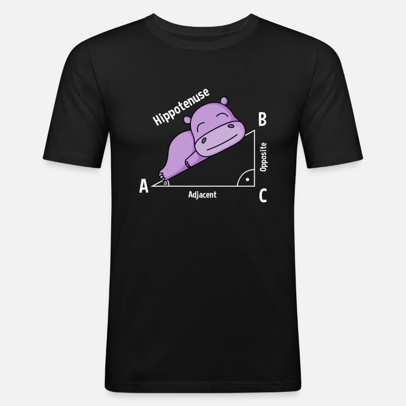 Math teacher Hipotenuse Math - Men's Slim Fit T-Shirt - black