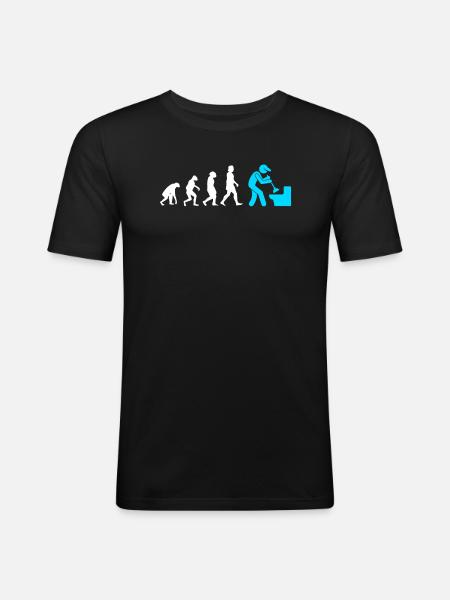 Plombier Evolution Mécanicien d’usine - T-shirt près du corps Homme - noir