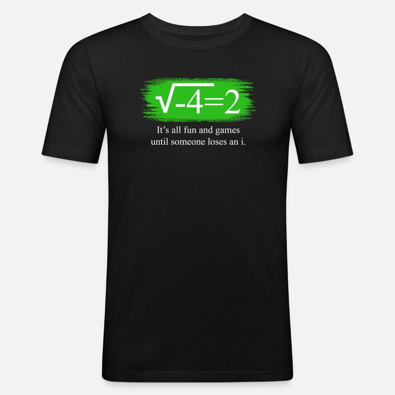 Funny Math Saying Complex Numbers - Men's Slim Fit T-Shirt - black