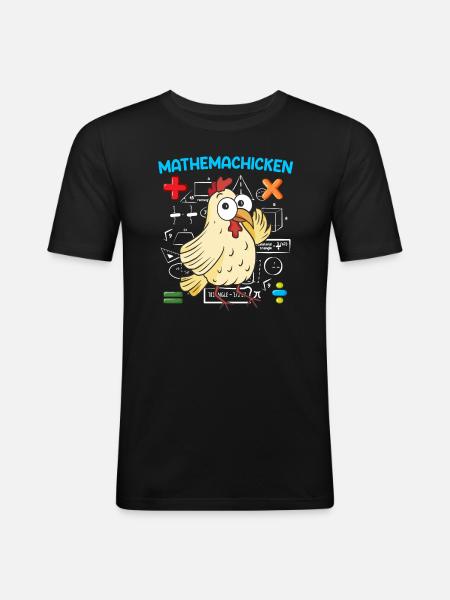Mathemachicken Math Math Teacher - Men's Slim Fit T-Shirt - black