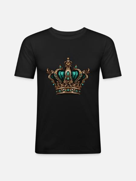 Crown Symbol - Men's Slim Fit T-Shirt - black