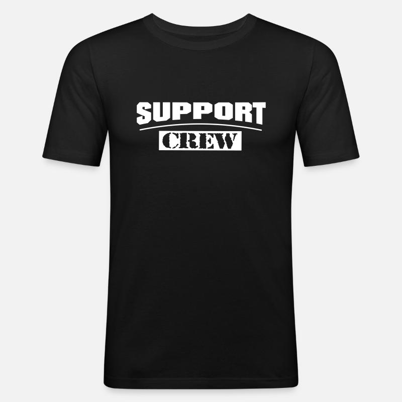 Support Crew Elite - Männer Slim Fit T-Shirt - Schwarz