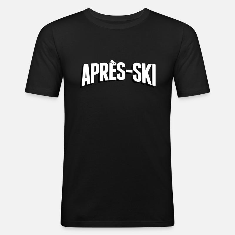 Apres-Ski - Männer Slim Fit T-Shirt - Schwarz