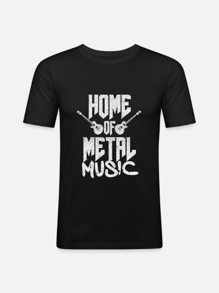 Metal music - Men's Slim Fit T-Shirt - black