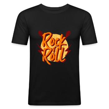 Rock'n'Roll - T-shirt près du corps Homme - noir - Devant - Nik (191cm)