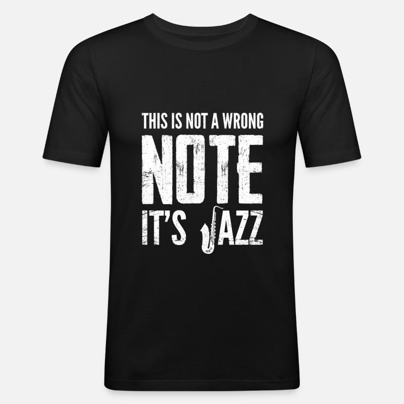 Jazznote - Männer Slim Fit T-Shirt - Schwarz