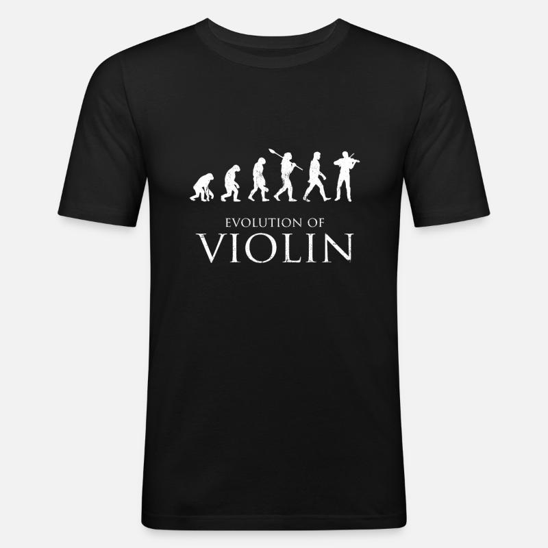Evolution du violon - T-shirt près du corps Homme - noir