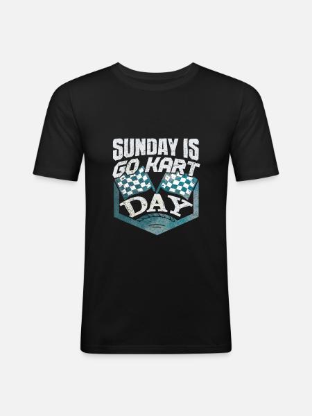 Go-Kart Race Day - Men's Slim Fit T-Shirt - black