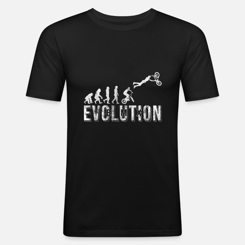 BMX Biker Evolution - Men's Slim Fit T-Shirt - black