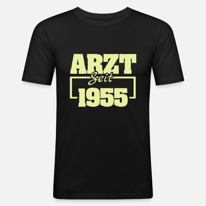 1955 - Männer Slim Fit T-Shirt - Schwarz