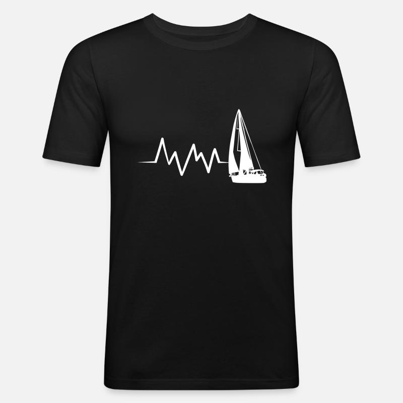 Schleier - Männer Slim Fit T-Shirt - Schwarz