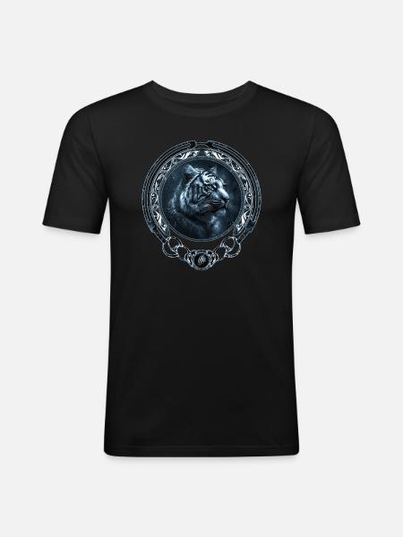 Bengal tiger king tiger - Men's Slim Fit T-Shirt - black