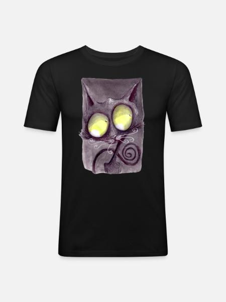 Serial Cat 19 - Men's Slim Fit T-Shirt - black