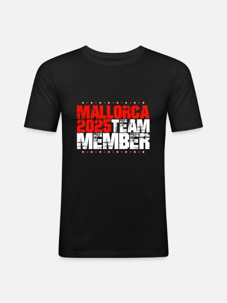 Mallorca 2025 Team - Men's Slim Fit T-Shirt - black