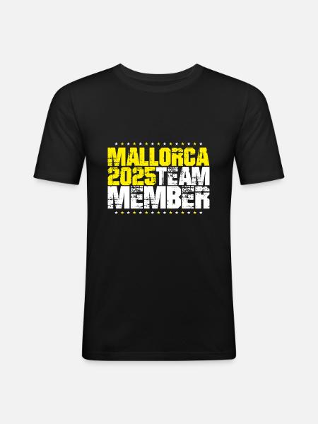 Mallorca 2025 Team - Men's Slim Fit T-Shirt - black