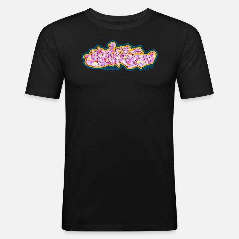 Sick Version in Pink - Männer Slim Fit T-Shirt - Schwarz
