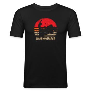 Express your love for lawn with our - Men's Slim Fit T-Shirt - black - Front - Nik (191cm)