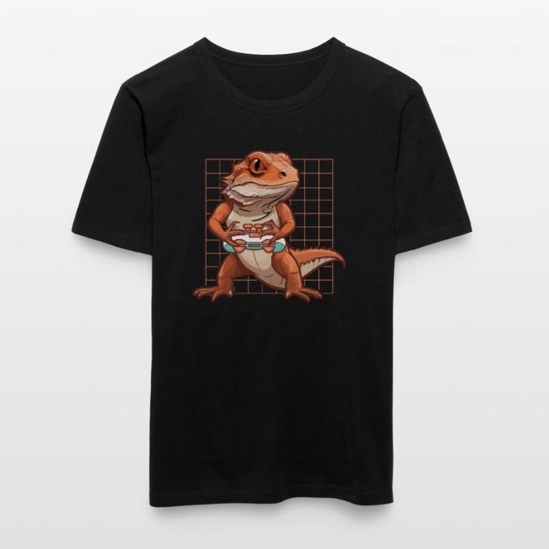 Games Controller Gaming Rex Dino with Controller Men's Slim Fit T-Shirt