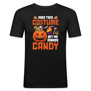Halloween me suffit pour ce costume - T-shirt près du corps Homme - noir - Devant - Nik (191cm)