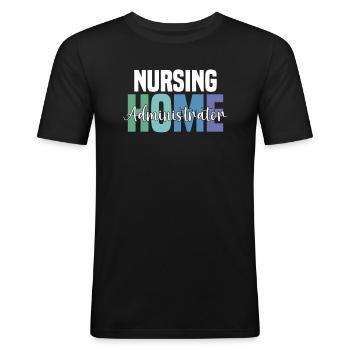 Nursing Home Administrators - Men's Slim Fit T-Shirt - black - Front - Nik (191cm)