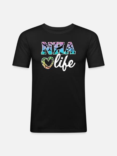 Leben Als Pflegeheimverwalter - Männer Slim Fit T-Shirt - Schwarz