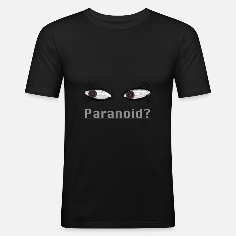 Paranoid - Männer Slim Fit T-Shirt - Schwarz