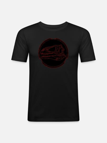 Acrocanthosaurus fossil skull - Men's Slim Fit T-Shirt - black