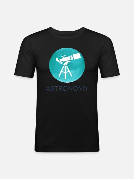 Astronomie - Männer Slim Fit T-Shirt - Schwarz