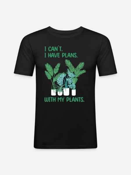 Houseplants - Men's Slim Fit T-Shirt - black