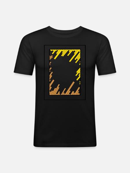 Domino of Skyscrapers - Men's Slim Fit T-Shirt - black