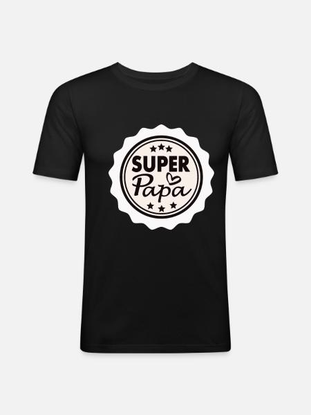super dad - Men's Slim Fit T-Shirt - black