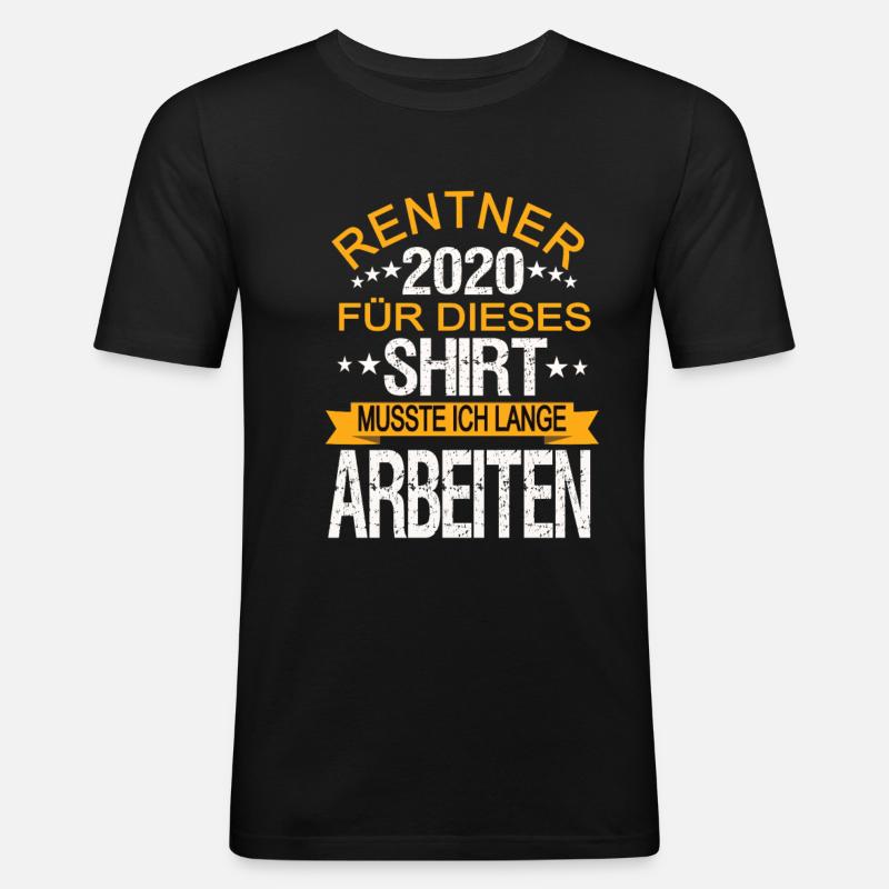 Rentner 2020 - Männer Slim Fit T-Shirt - Schwarz