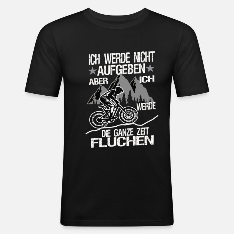Ich werde nicht Aufgeben - Männer Slim Fit T-Shirt - Schwarz