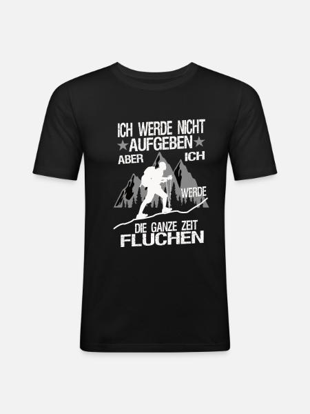 Ich werde nicht Aufgeben - Männer Slim Fit T-Shirt - Schwarz